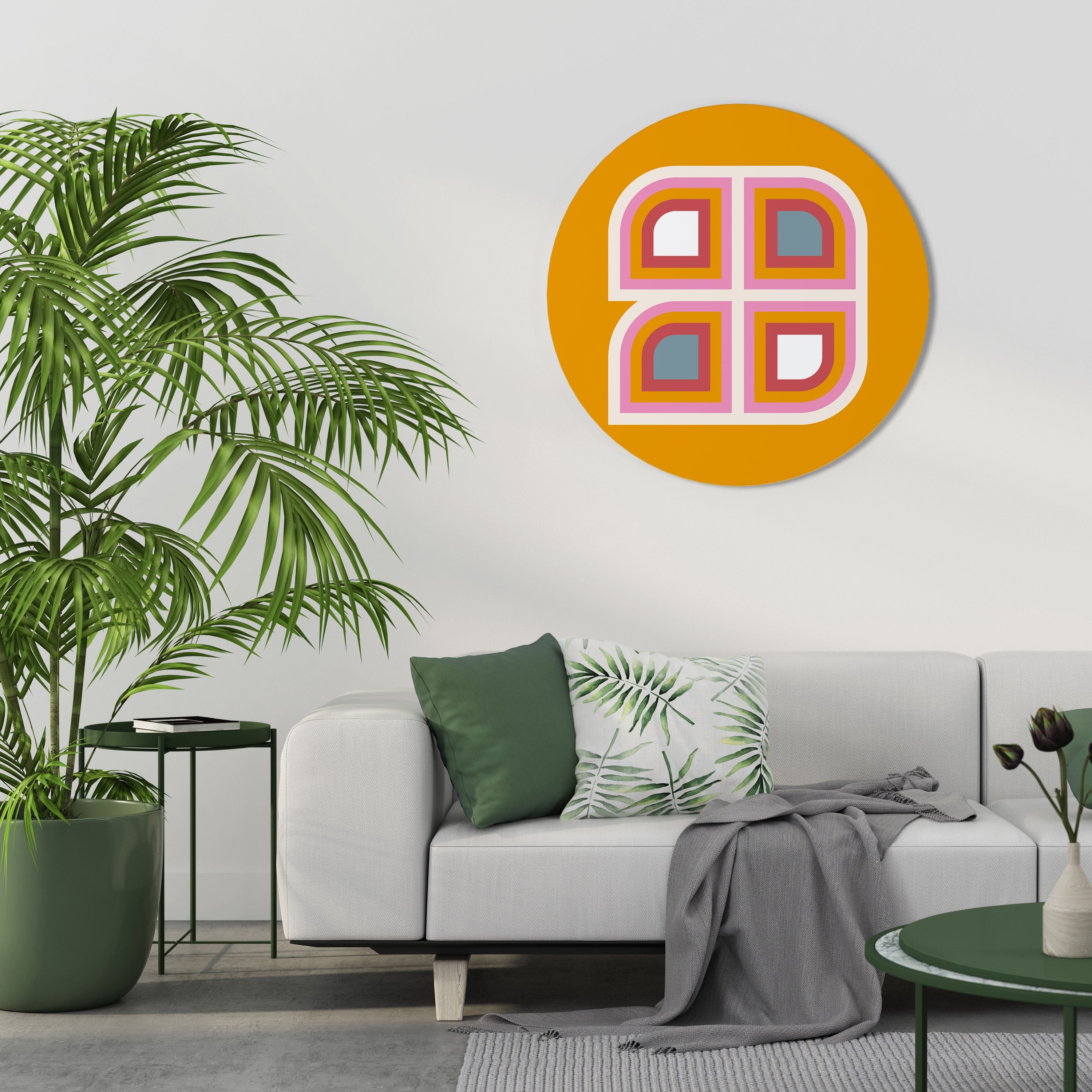 GEOMETRIC VARIATION Runde Wanddekoration Ø 69 cm