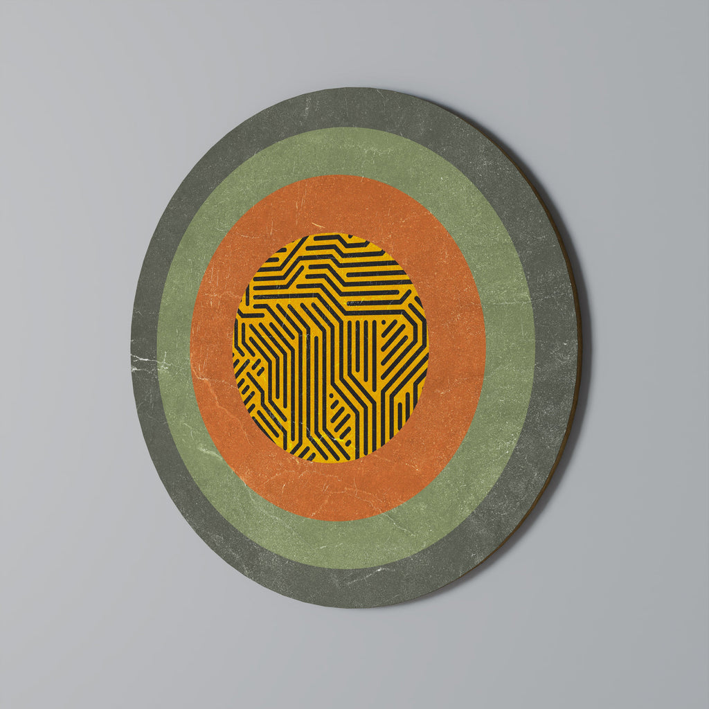 MELANCHOLY CIRCLES Runde Wanddekoration Ø 69 cm