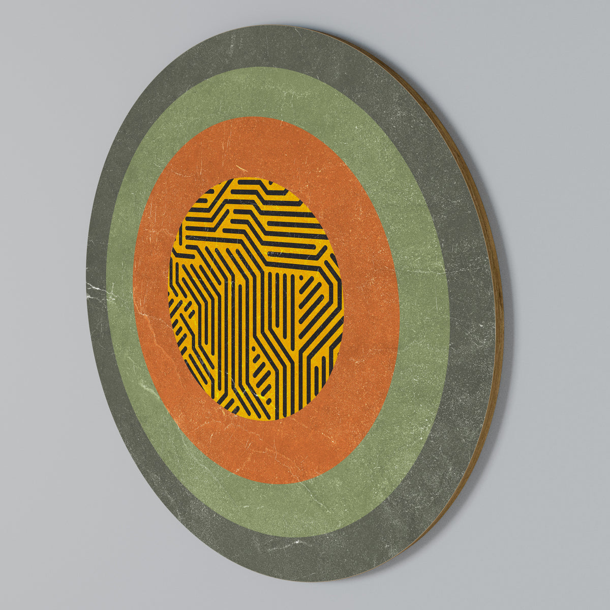 MELANCHOLY CIRCLES Rundes Wandbild