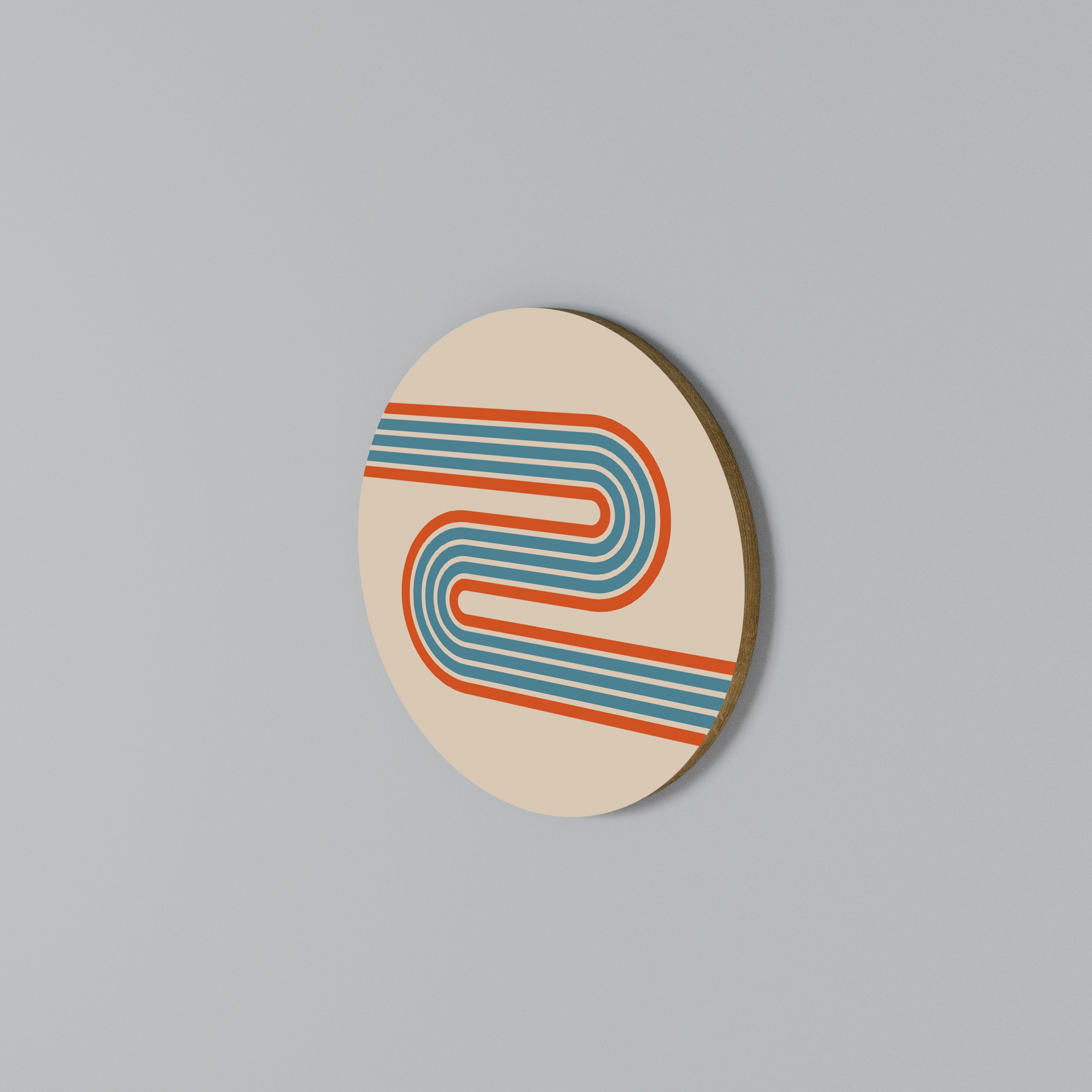 RIVER PATH Round Wall Art