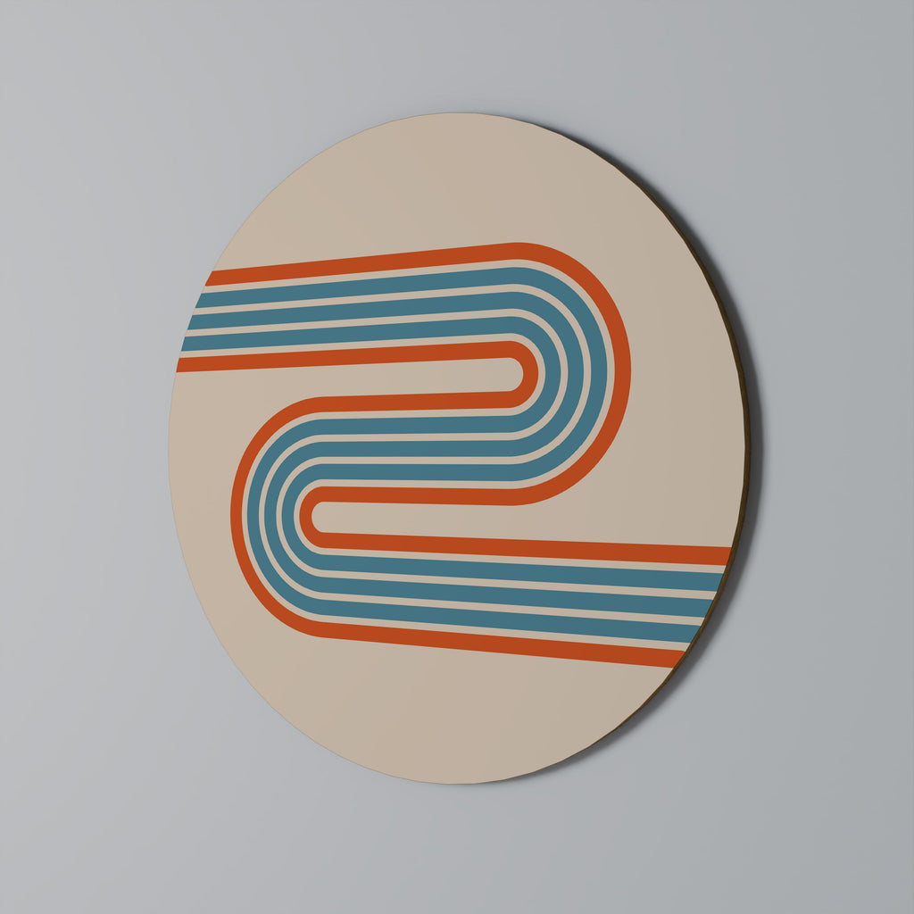 RIVER PATH Runde Wanddekoration Ø 69 cm