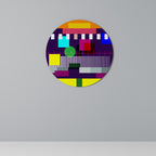 GEOMETRIC MESS Runde Wanddekoration Ø 69 cm