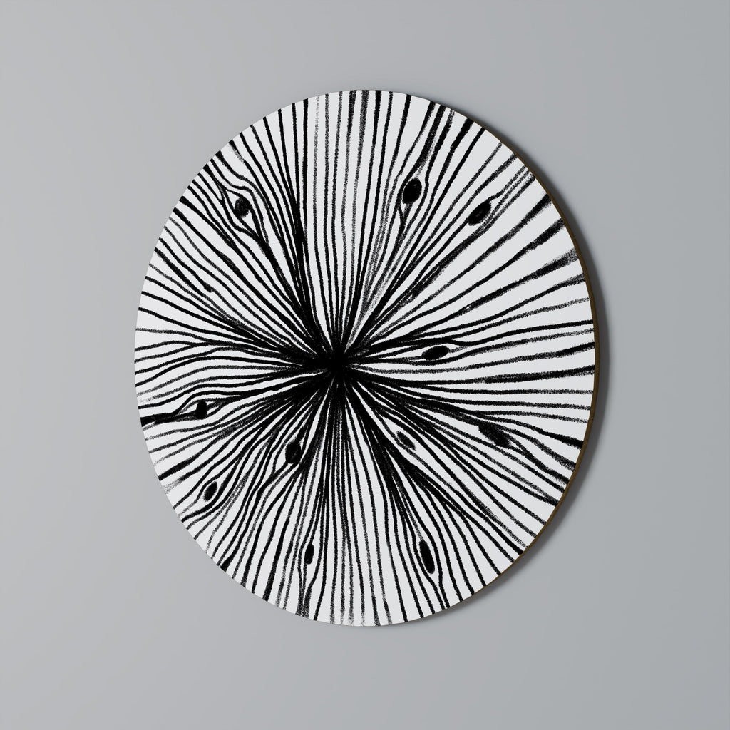 RADIANT FILAMENTS Runde Wanddekoration Ø 69 cm