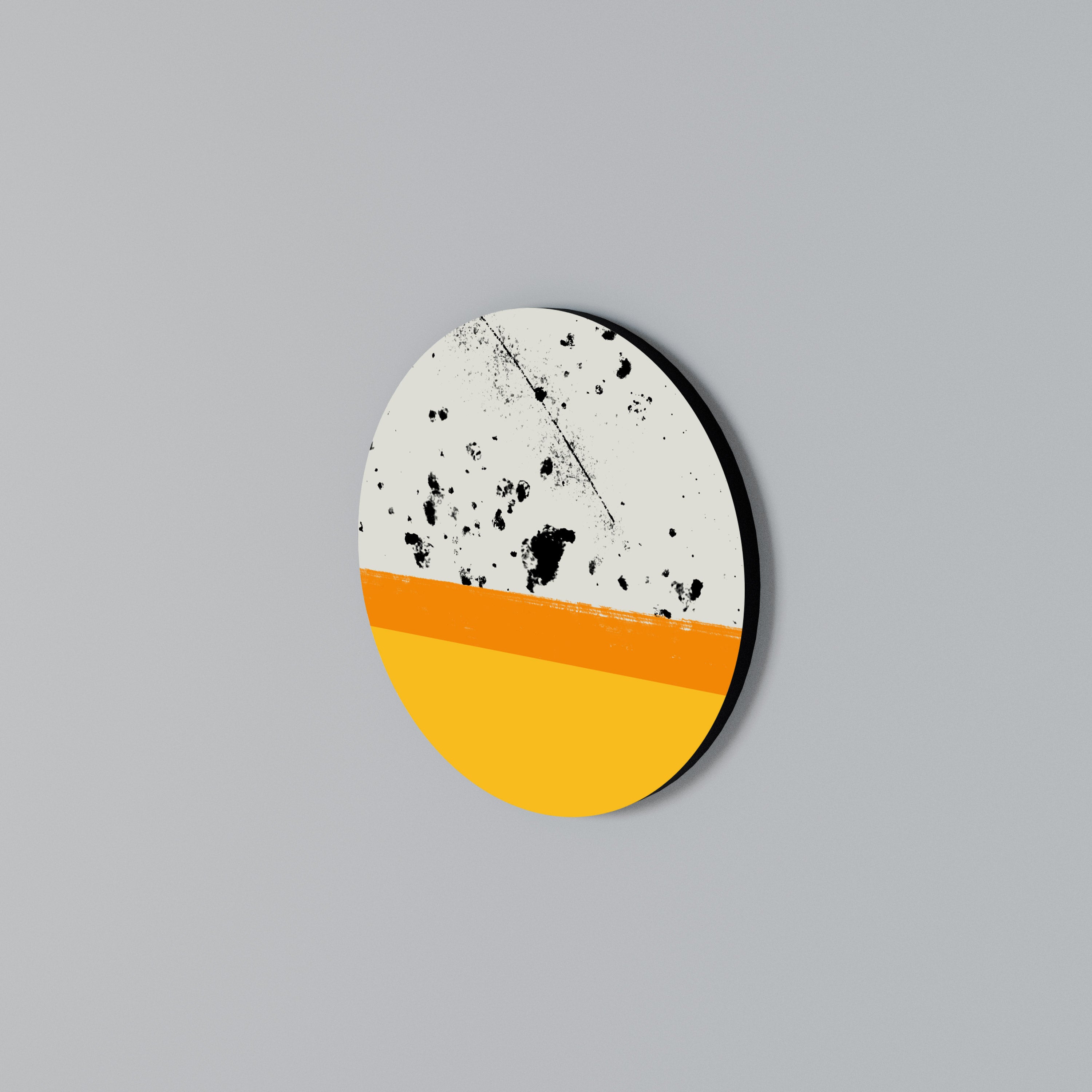 DYED BY ORANGE Round Wall Art