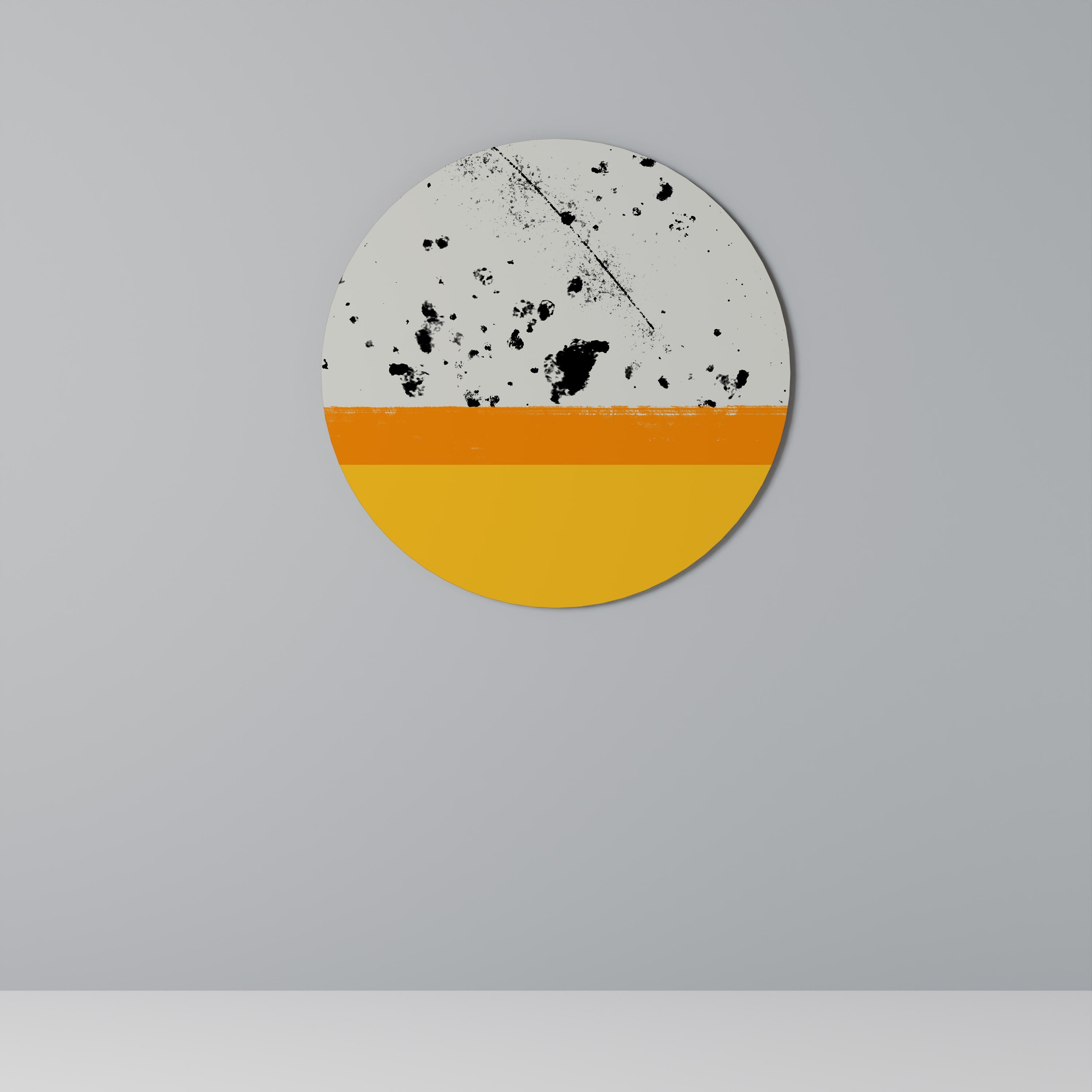 DYED BY ORANGE Runde Wanddekoration Ø 69 cm