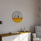 DYED BY ORANGE Runde Wanddekoration Ø 69 cm