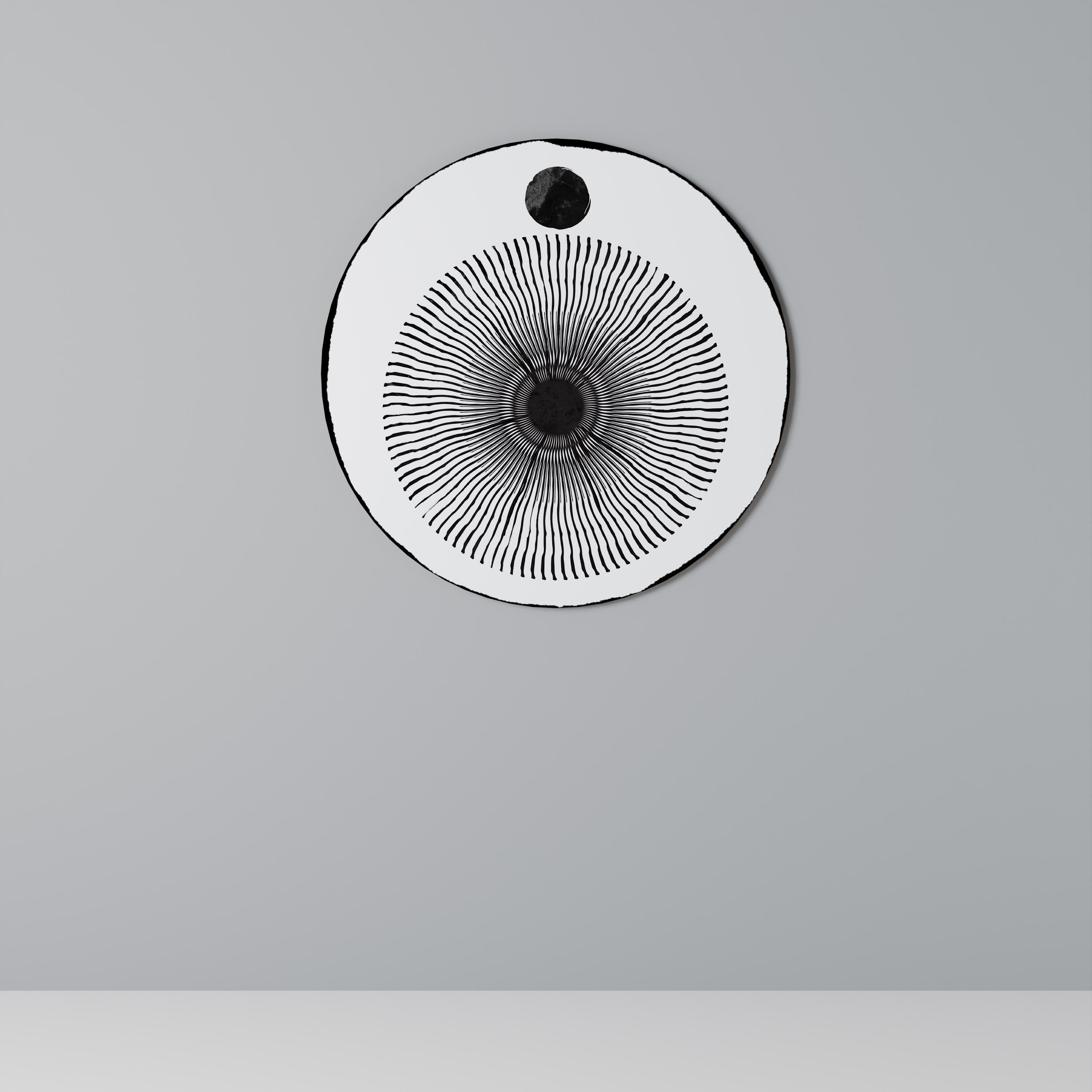 DARKNESS IS COMING Runde Wanddekoration Ø 69 cm