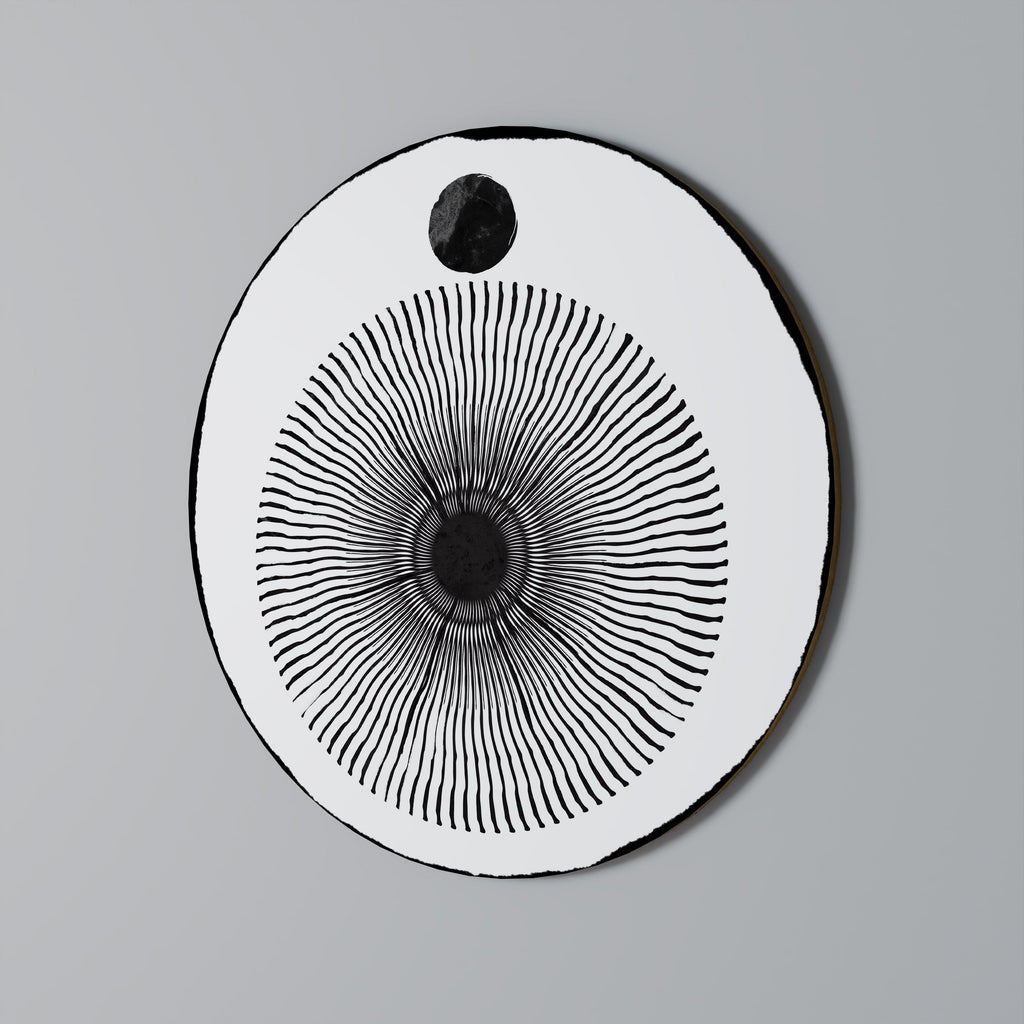 DARKNESS IS COMING Runde Wanddekoration Ø 69 cm