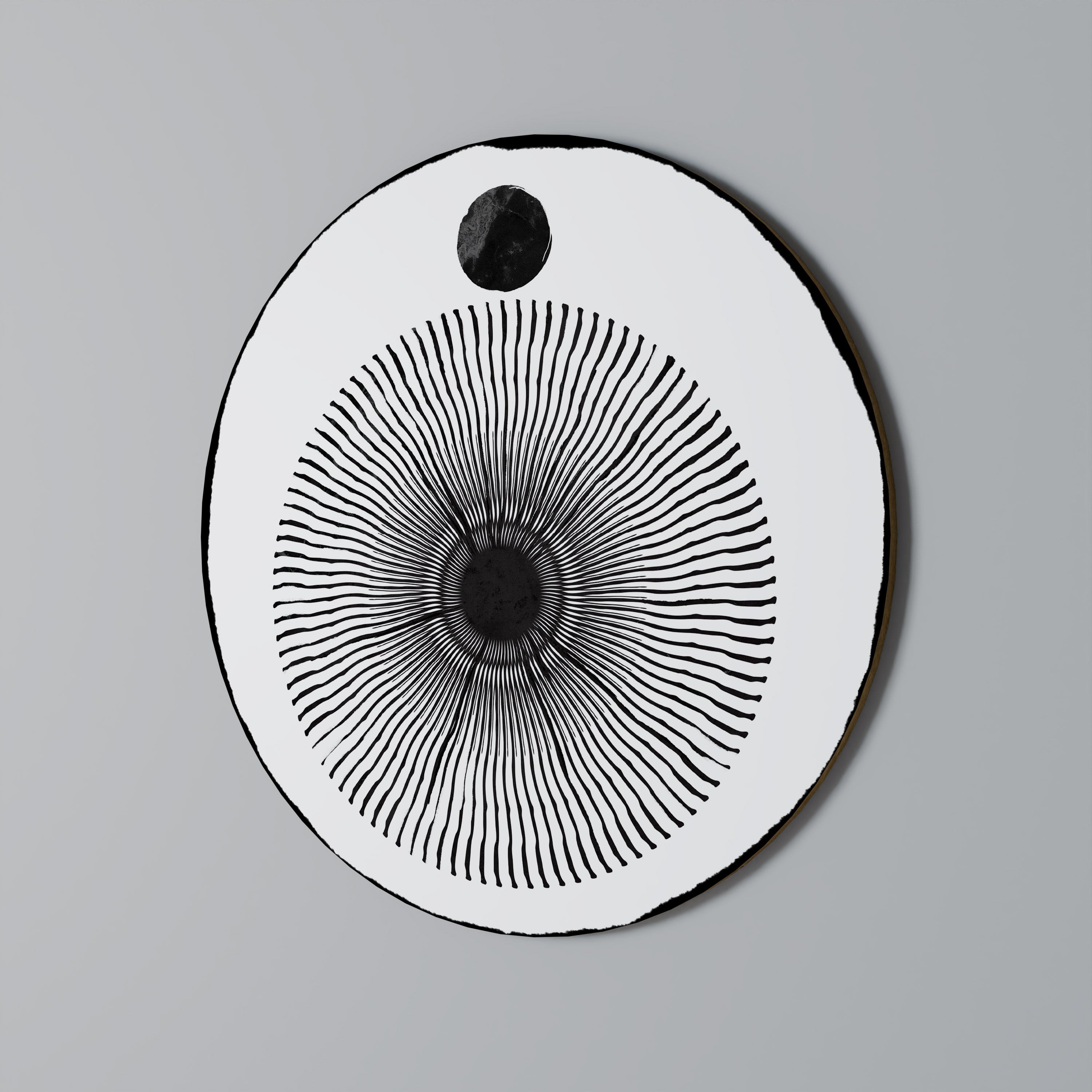 DARKNESS IS COMING Runde Wanddekoration Ø 69 cm