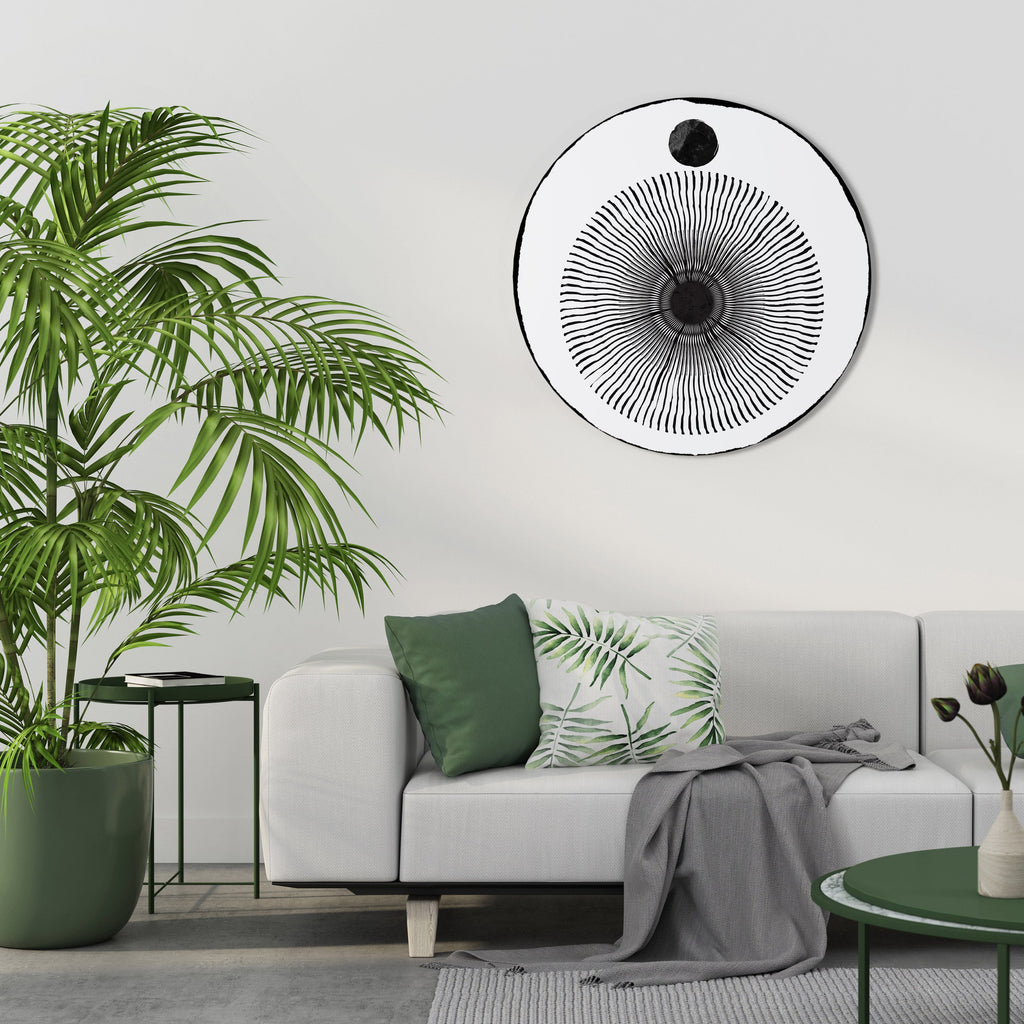 DARKNESS IS COMING Runde Wanddekoration Ø 69 cm