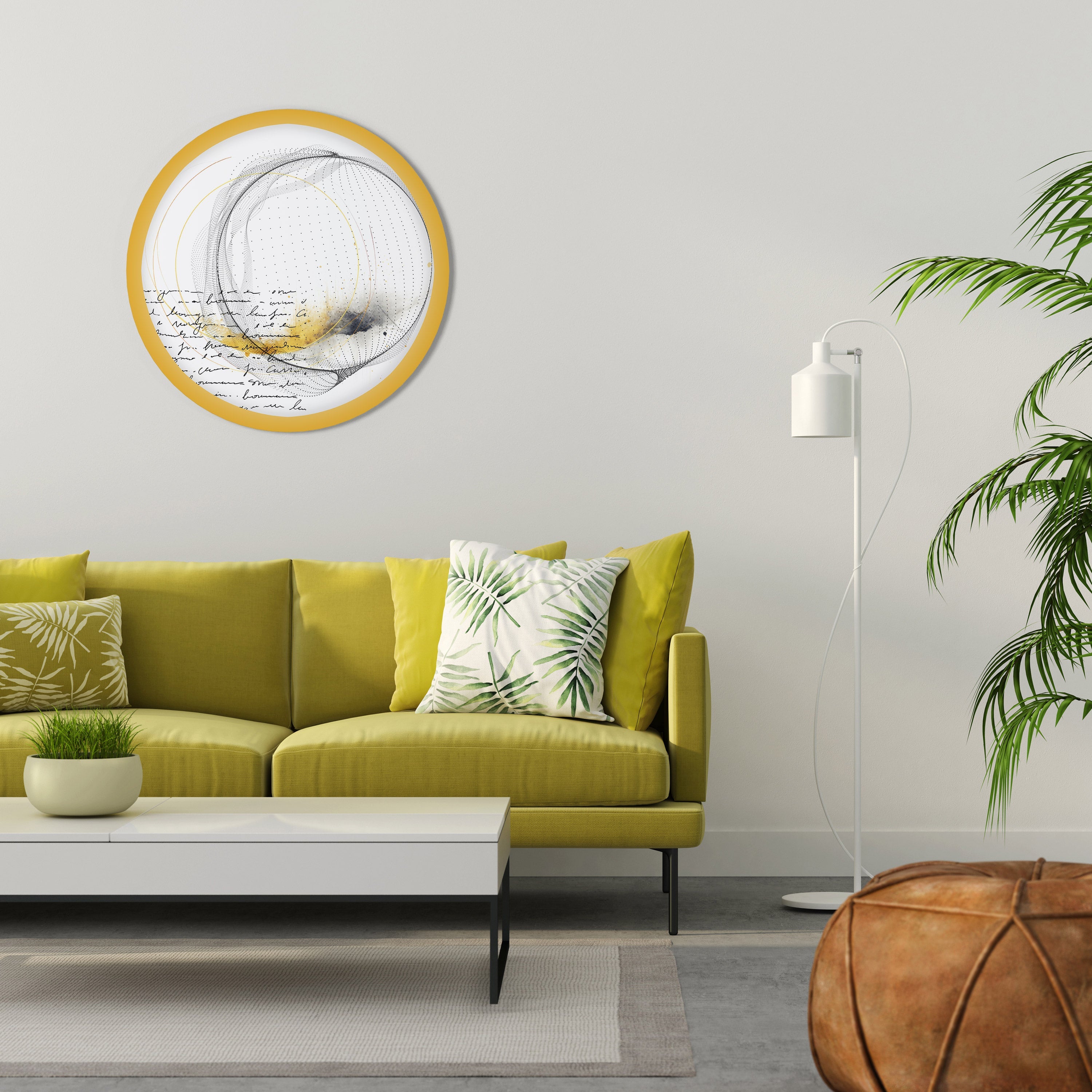 VORTEX OF CREATIVITY Runde Wanddekoration Ø 69 cm