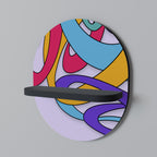 COLOR STREAM Ovales Kunstregal in Schwarz