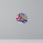 COLOR STREAM Rundes Kunstregal in Schwarz