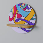 COLOR STREAM Rundes Kunstregal in Eiche-Optik