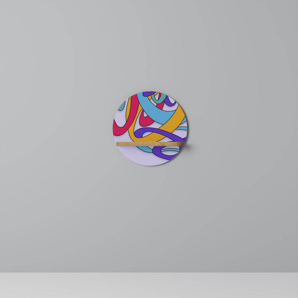 COLOR STREAM Rundes Kunstregal in Eiche-Optik