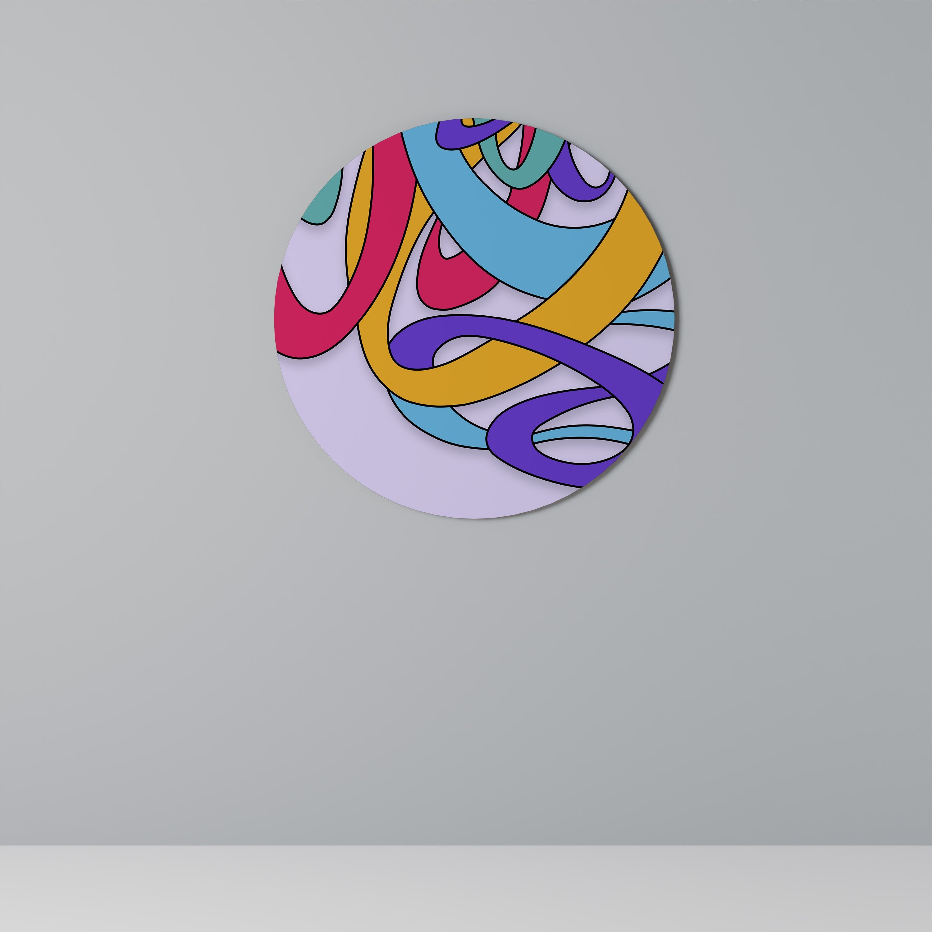 COLOR STREAM Runde Wanddekoration Ø 69 cm