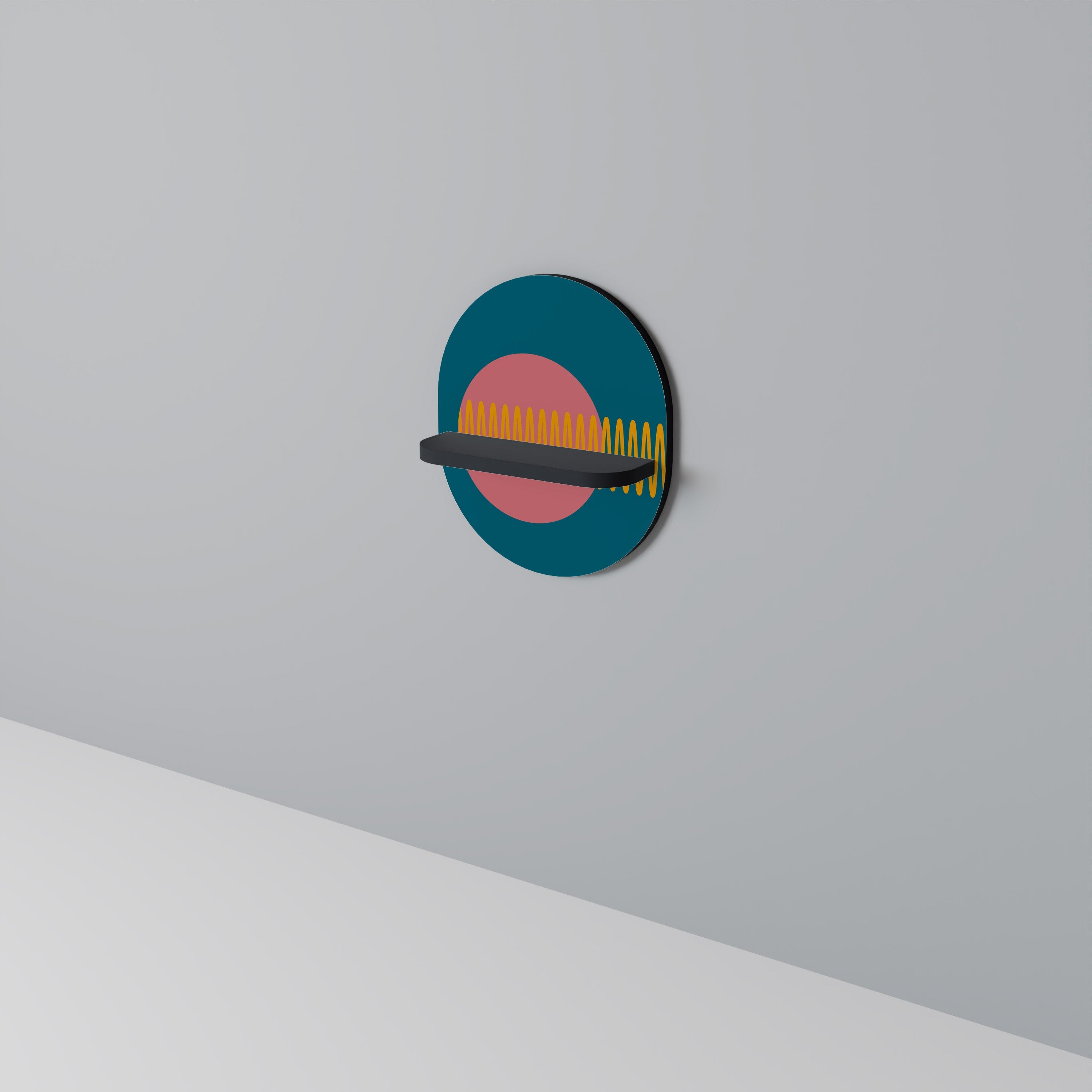 SOUND SOURCE Ovales Kunstregal in Schwarz