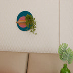 SOUND SOURCE Ovales Kunstregal in Eiche-Optik