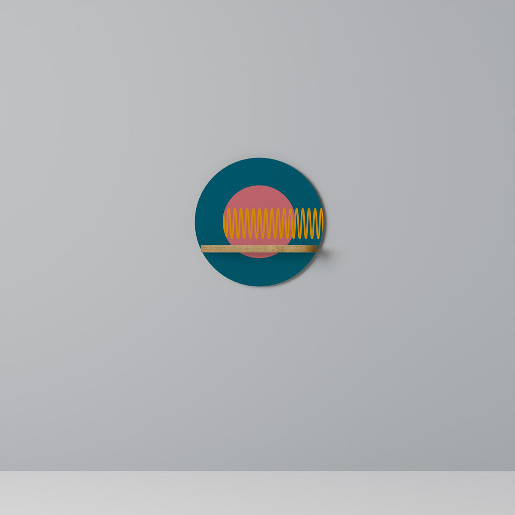 SOUND SOURCE Rundes Kunstregal in Eiche-Optik