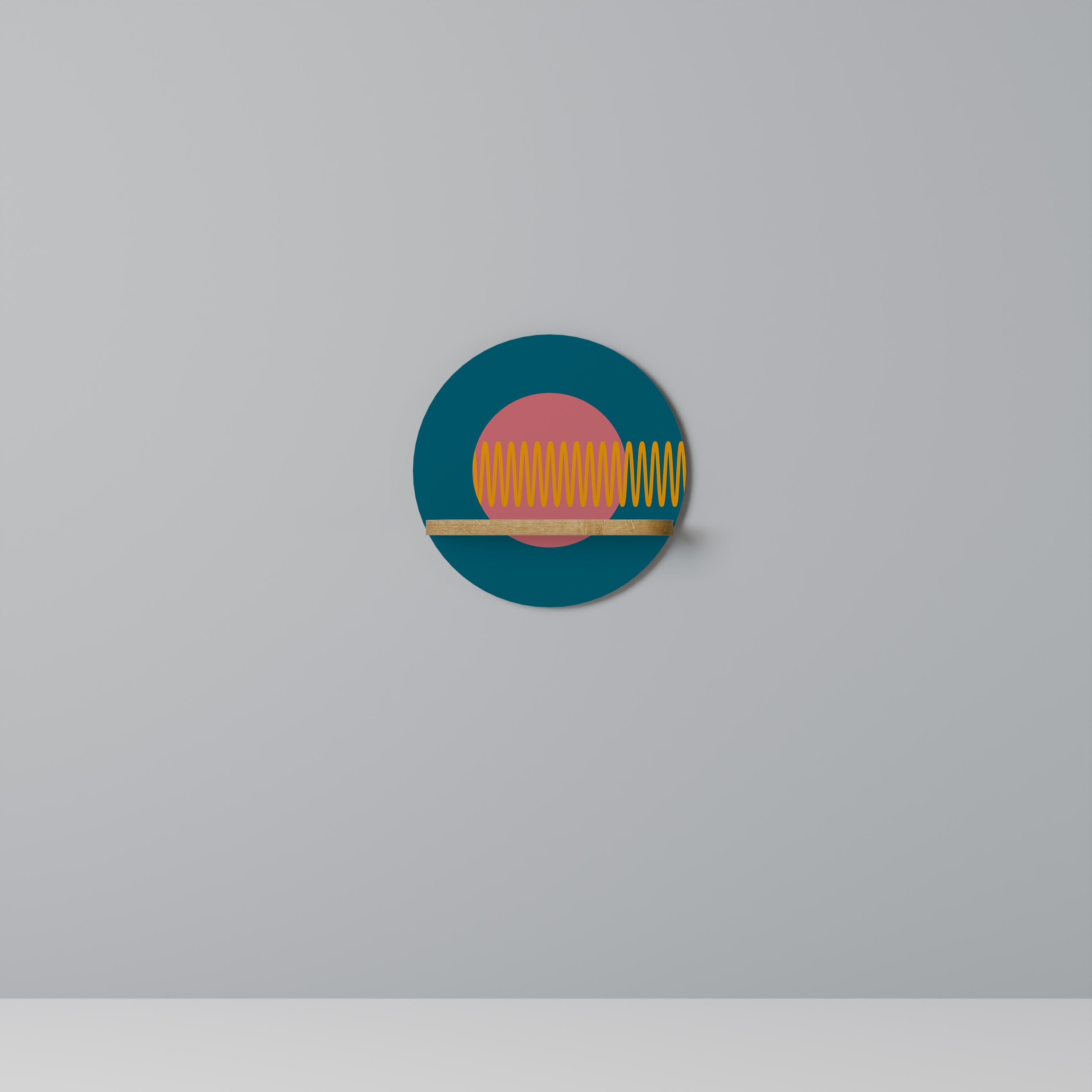 SOUND SOURCE Rundes Kunstregal in Eiche-Optik