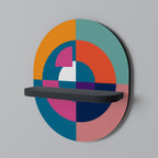 CREATING TOGETHER Ovales Kunstregal in Schwarz