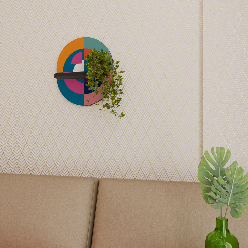 CREATING TOGETHER Ovales Kunstregal in Schwarz