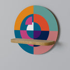 CREATING TOGETHER Rundes Kunstregal in Eiche-Optik