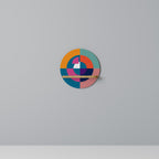 CREATING TOGETHER Rundes Kunstregal in Eiche-Optik