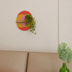 SOUL BROTHERHOOD Ovales Kunstregal in Eiche-Optik