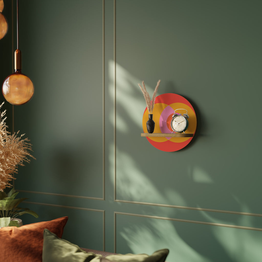 SOUL BROTHERHOOD Rundes Kunstregal in Eiche-Optik