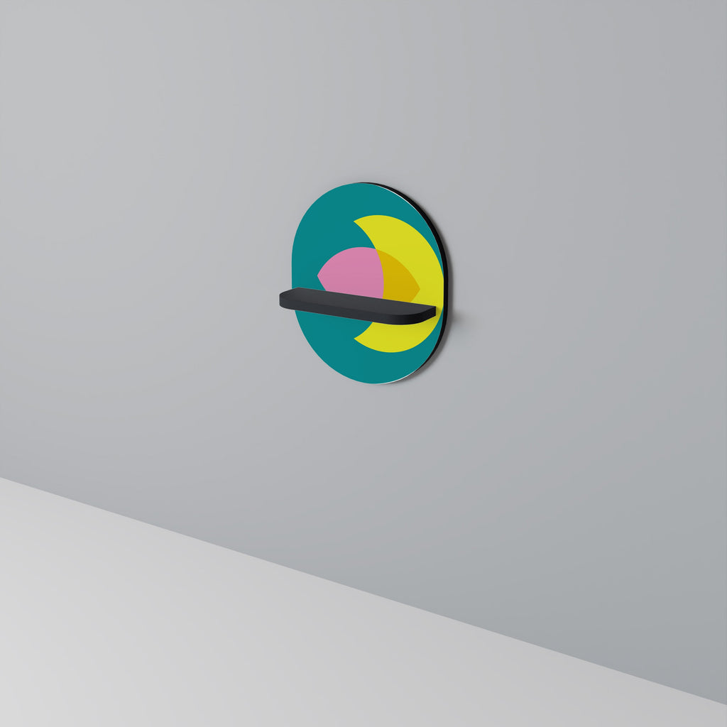 SPIRITUAL SUPPORT Ovales Kunstregal in Schwarz