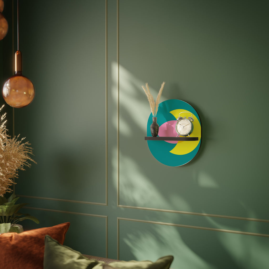 SPIRITUAL SUPPORT Ovales Kunstregal in Schwarz