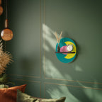 SPIRITUAL SUPPORT Ovales Kunstregal in Schwarz