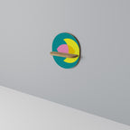 SPIRITUAL SUPPORT Ovales Kunstregal in Eiche-Optik