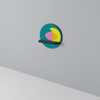 SPIRITUAL SUPPORT Rundes Kunstregal in Schwarz