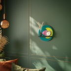 SPIRITUAL SUPPORT Rundes Kunstregal in Schwarz