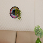 FANTASY EYE Ovales Kunstregal in Schwarz