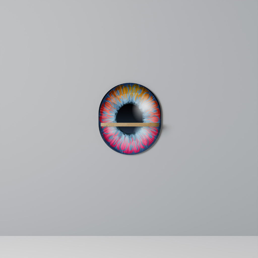 FANTASY EYE Ovales Kunstregal in Eichenoptik