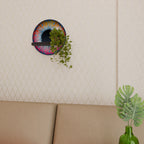 FANTASY EYE Rundes Kunstregal in Schwarz