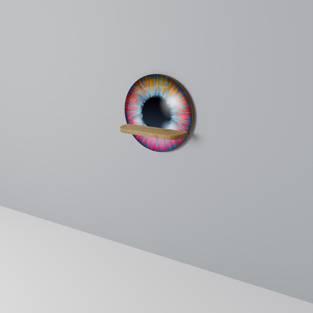 FANTASY EYE Rundes Kunstregal in Eiche-Optik