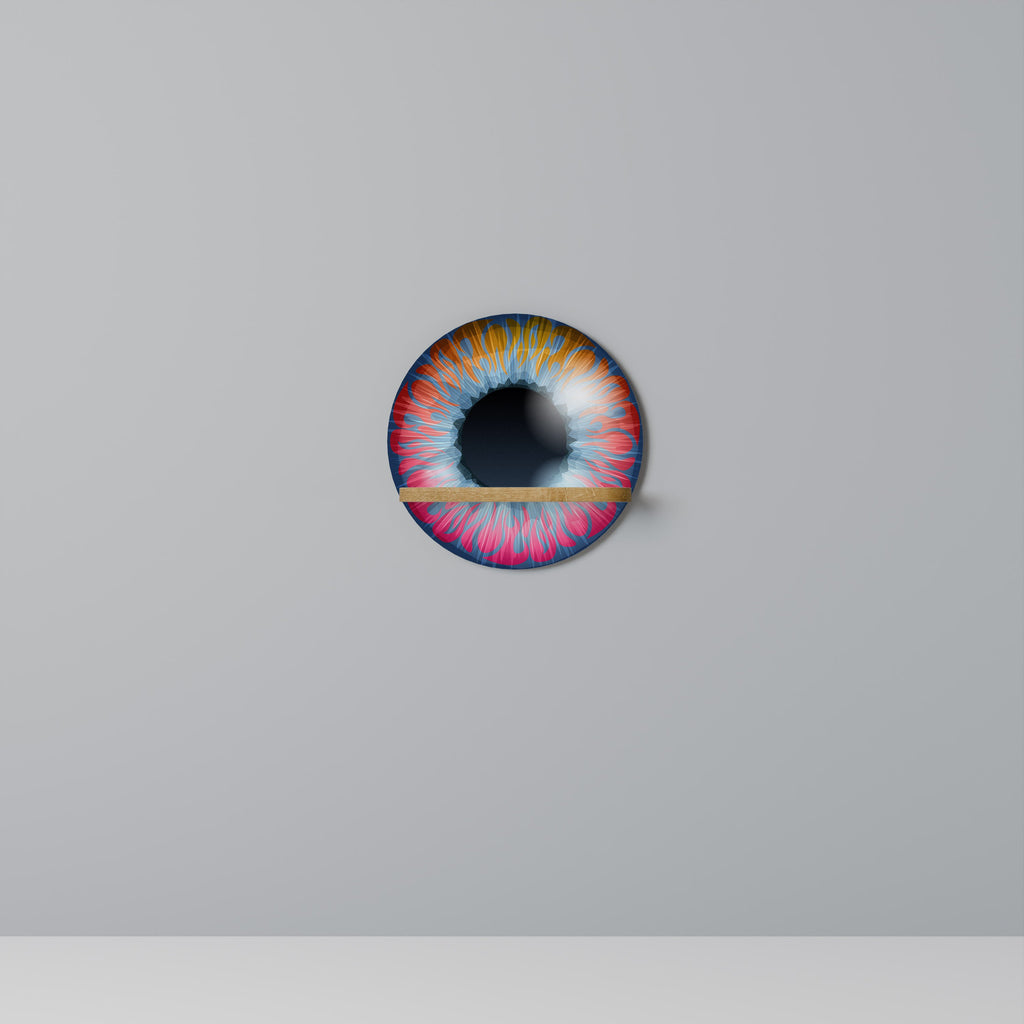 FANTASY EYE Rundes Kunstregal in Eiche-Optik