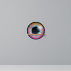 FANTASY EYE Rundes Kunstregal in Eiche-Optik