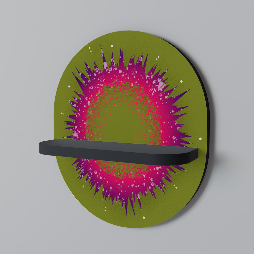 EXPLOSION ESSENCE Ovales Kunstregal in Schwarz