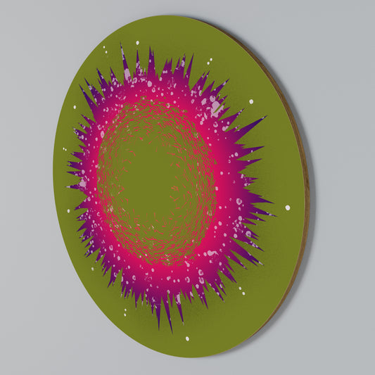 EXPLOSION ESSENCE Round Wall Art