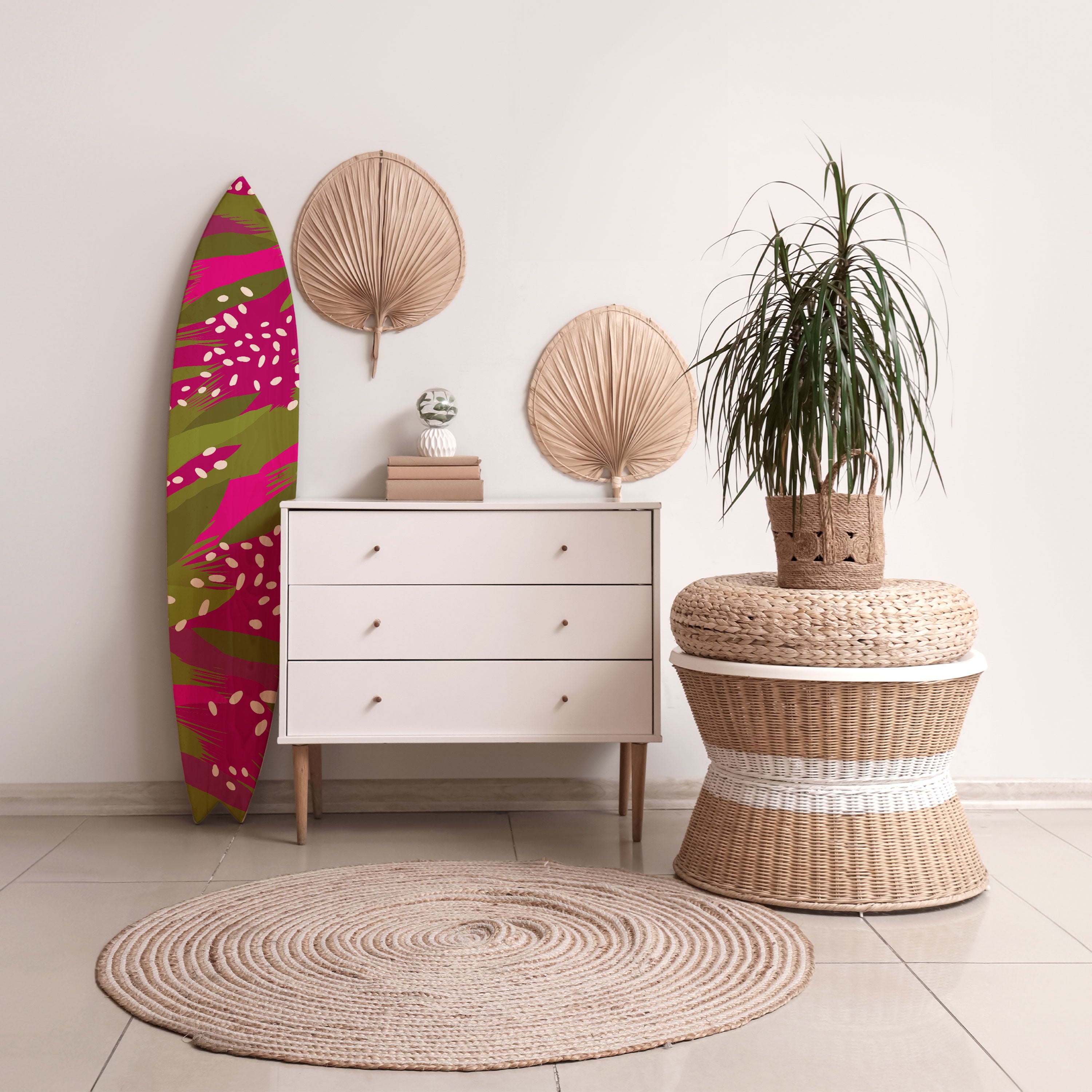 ENCHANTED TIGER Deko-Surfboard