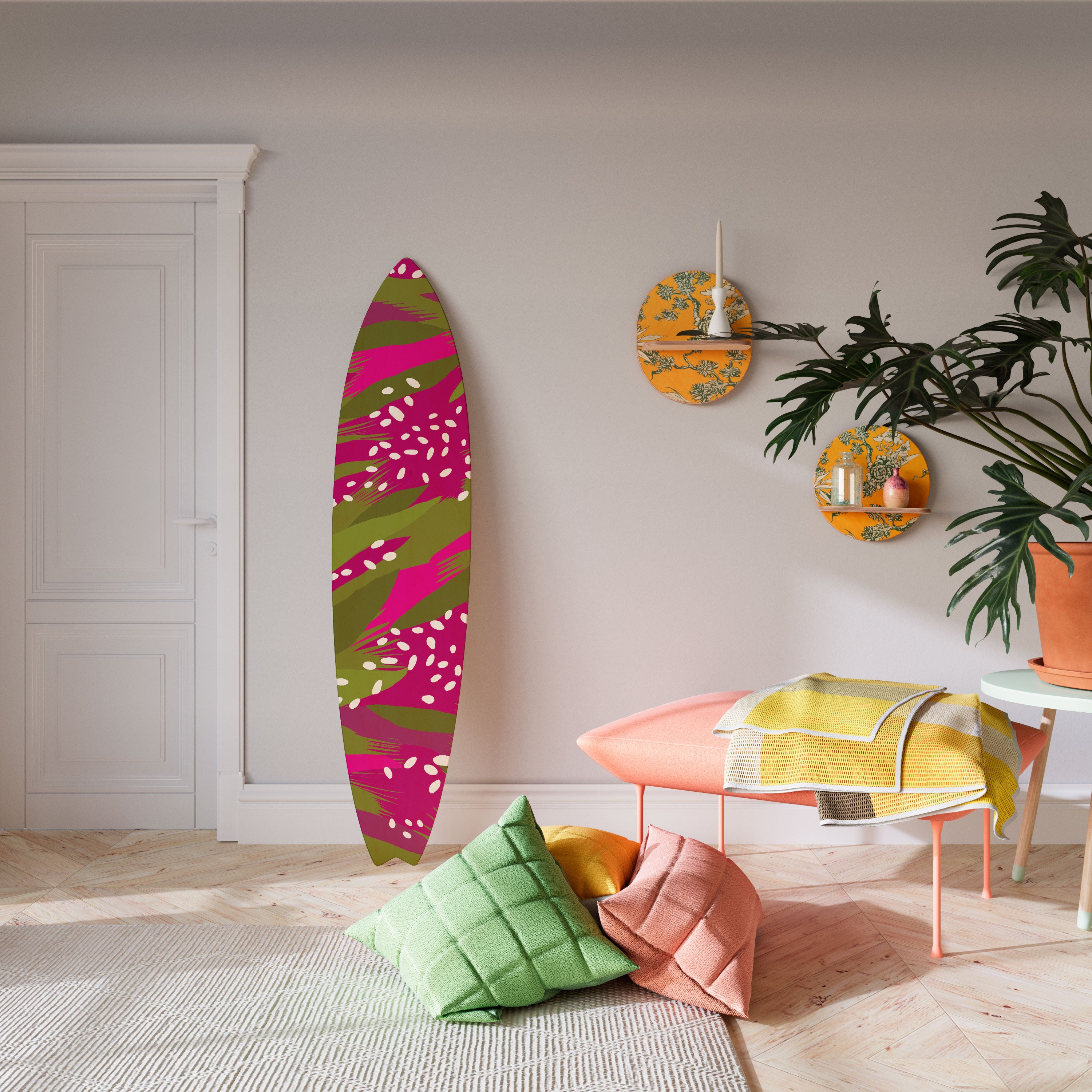 ENCHANTED TIGER Deko-Surfboard