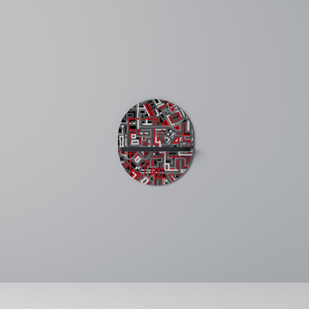 BROKEN LINES Ovales Kunstregal in Schwarz