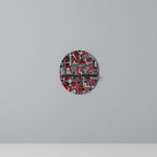 BROKEN LINES Ovales Kunstregal in Schwarz