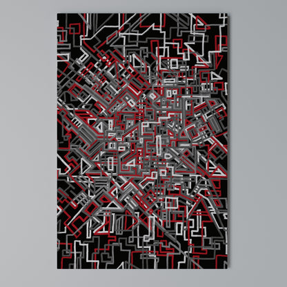 BROKEN LINES Vertical Canvas Print