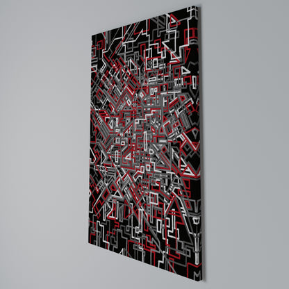 BROKEN LINES Vertical Canvas Print